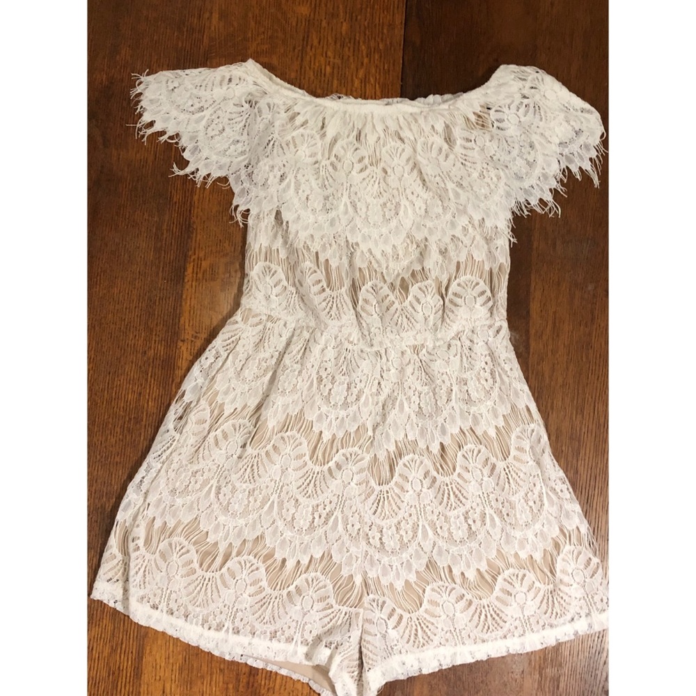 Rue 21 Lace Off The Shoulder Shorts Dress